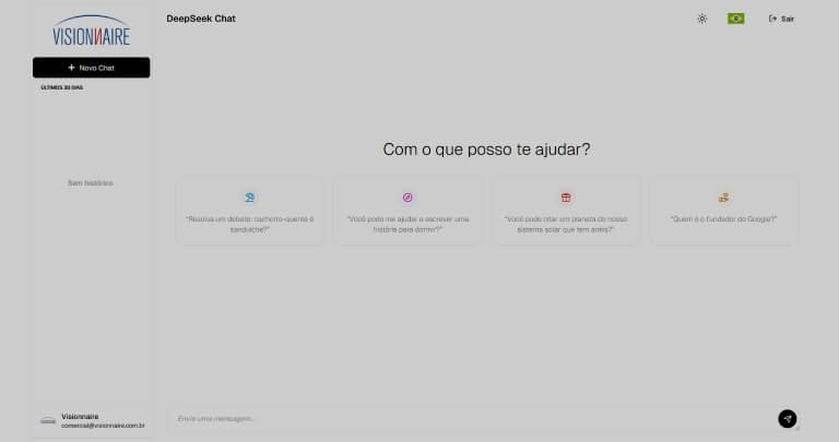 Visionnaire - Blog - DeepSeek Conheça o Poder do DeepSeek para gerar Conteúdo com Mais um Demo App da Visionnaire