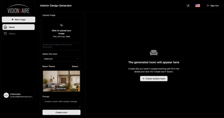 Visionnaire's New AI-Powered Demo App generates Models of decorated Rooms in Moments