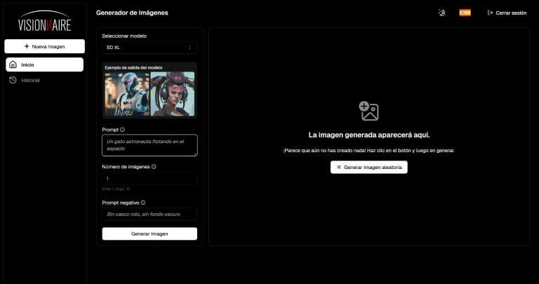 Visionnaire - Blog - Generador de Imágenes Genere imágenes de varios modelos con una nueva Aplicación de Demostración de Visionnaire